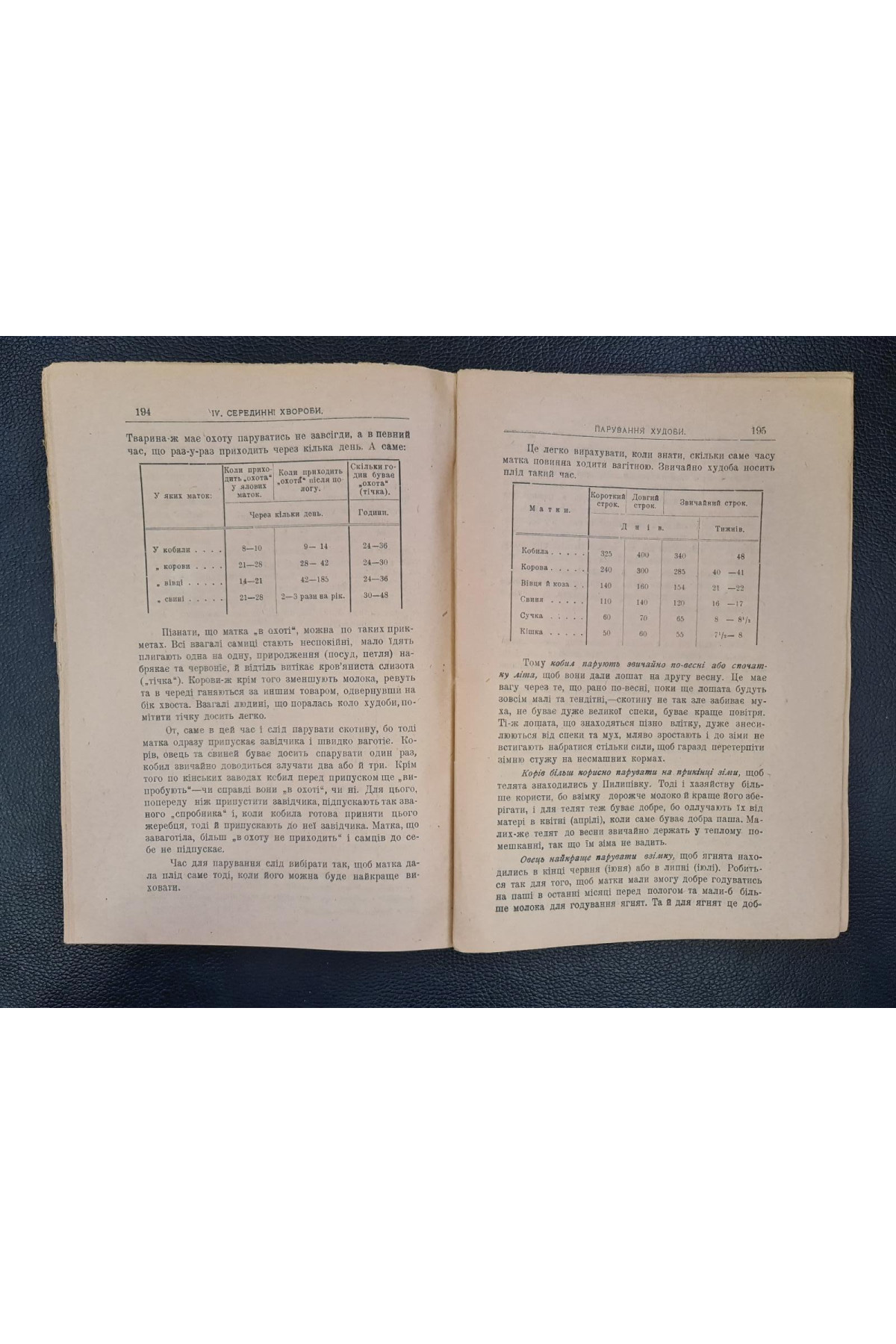 1919 р. Скотолічебник Ветеринарні поради В. Королів