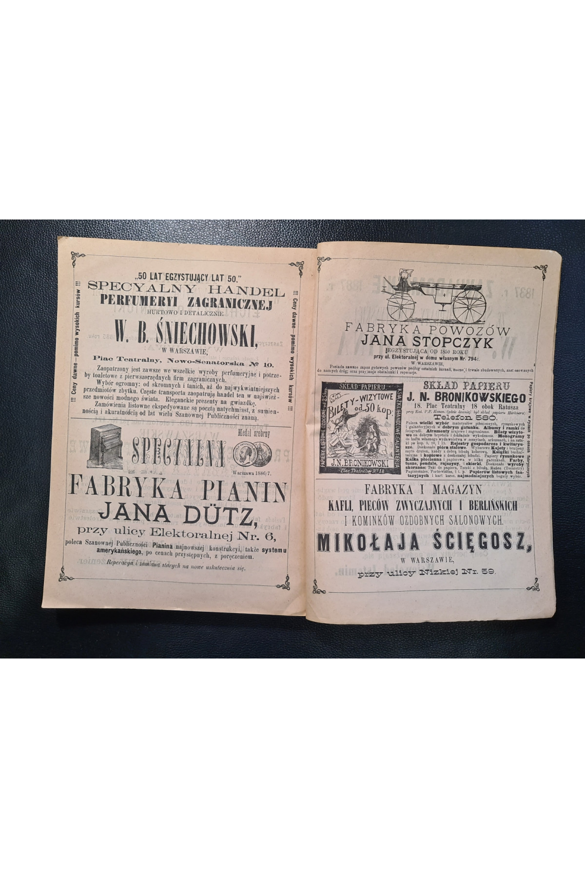1888г.  Иллюстрированный календарь Юзефа Унгра на 1888 год