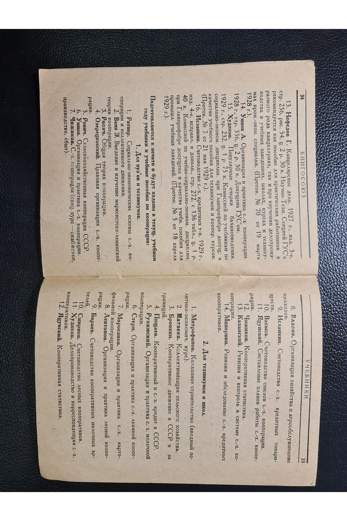 1929 г. Каталог книг за 1929 г. изданий книгосоюза