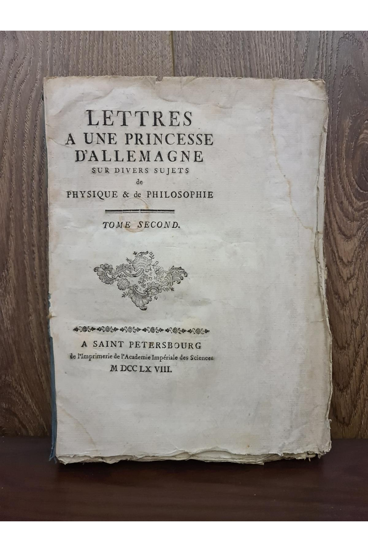 1768 р. Письма к немецкой принцессе на различные темы физики и философии
