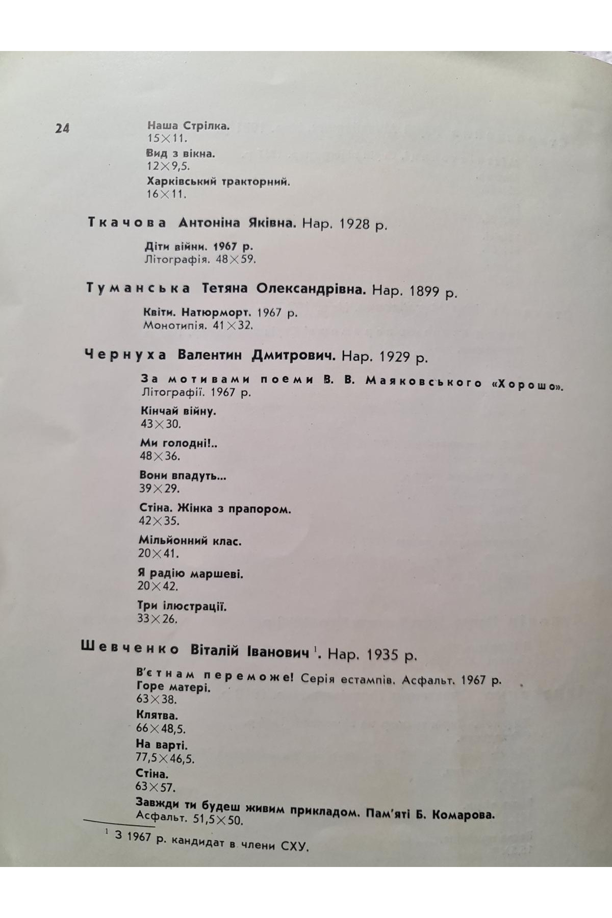 1969 р. Каталог виставки творів художників Харкова на честь 50-річчя  