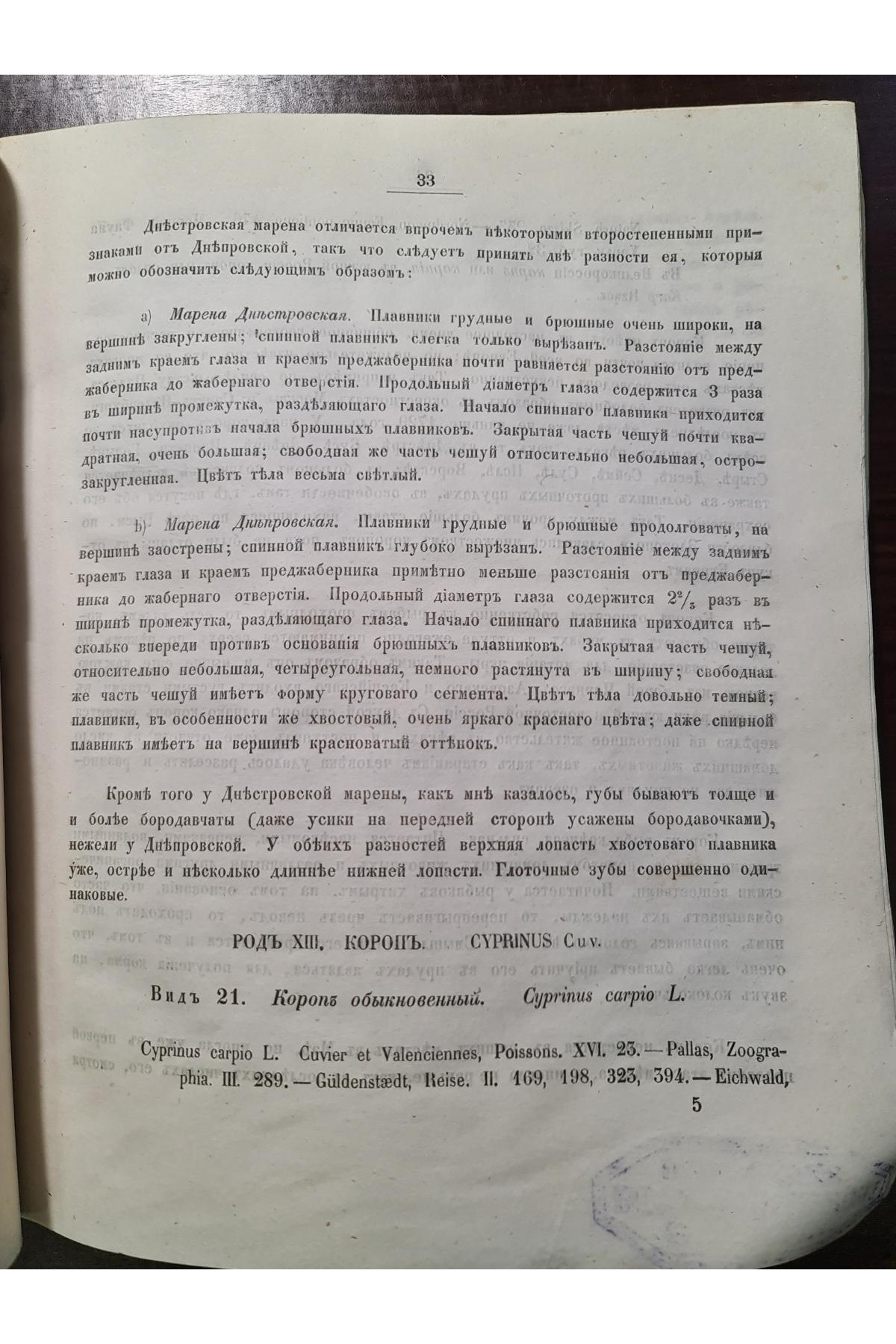 1856 г. Естественная история Губерний Киевского учебного округа Зоология  