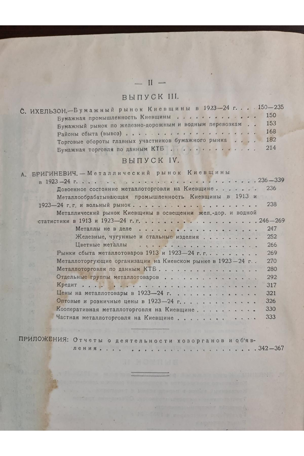 1925 г. Товарные рынки Киевского района. Рынки лесной, кожевенный, бумажный и металлический