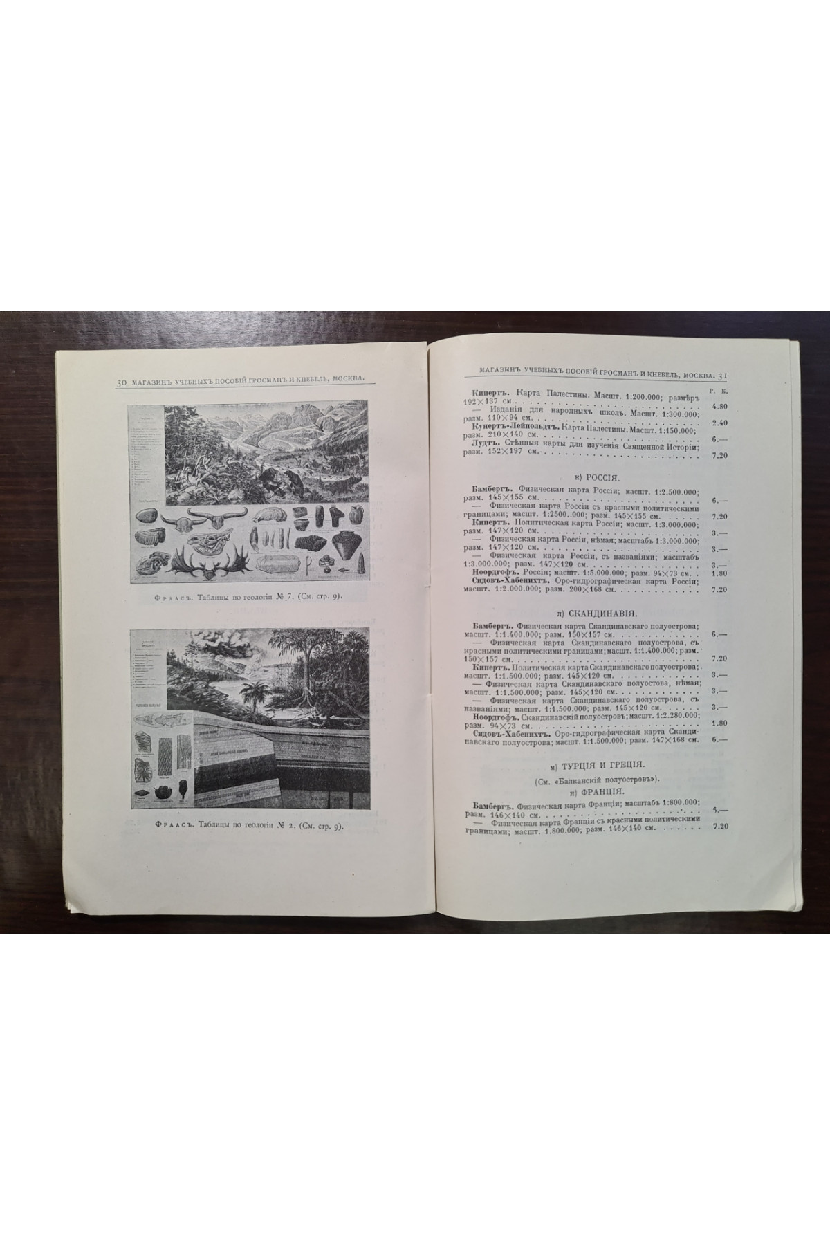1909 г. Иллюстрированный каталог наглядных учебных пособий География и история  